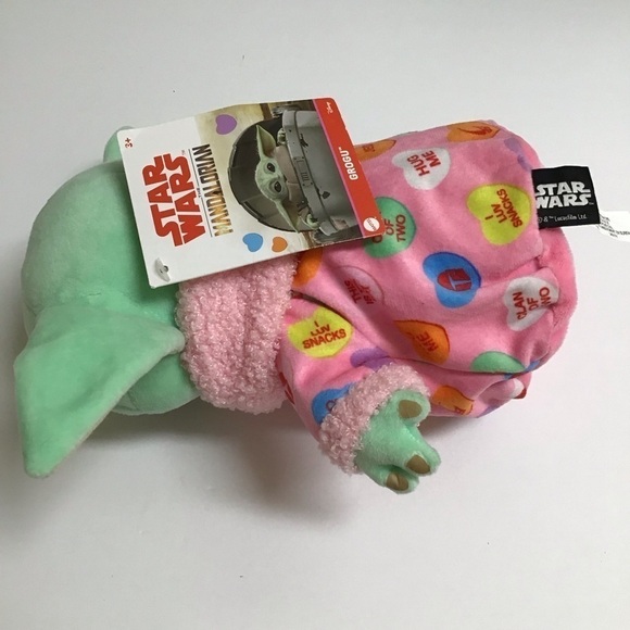 Star Wars Mandalorian Grogu Valentine Hearts Disney Plush 9" Baby Yoda Mattel - Picture 14 of 15
